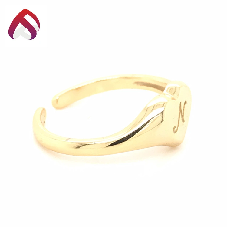 Fashion Jewelry 925 Plain Silver Heart Shape Curve Ring