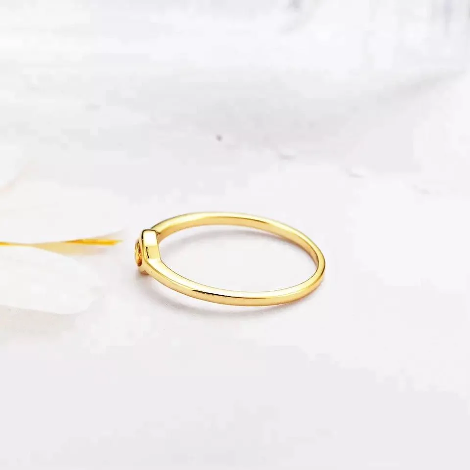 Evil Eyes Shape Finger Gold Plated Jewelry Zirconia Ring for Girls