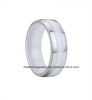 Joyería de calidad superior del anillo de cerámica de acero de la moda para los hombres