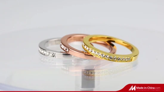 Anillo Trinity de plata 925, joyería de moda, anillos chapados en rodio de oro rosa de 18 quilates