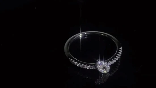 Elegante joyería de moda personalizada Accesorios de mujer 925 Joyas de plata Piedra preciosa Moissanite Diamante Zircon Piedra Compromiso Anillos de boda Fábrica al por mayor