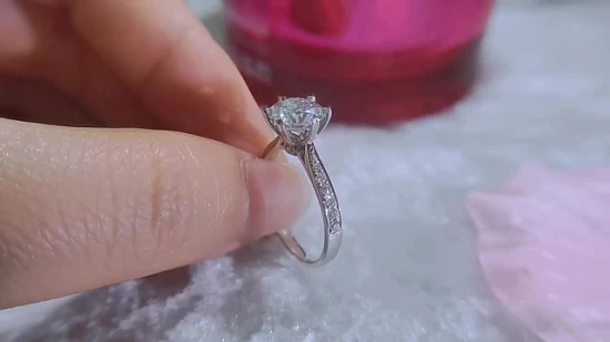 Descuento por tiempo limitado Anillo de diamantes de laboratorio de 18 quilates Anillos de diamantes para mujer Ajuste de anillo de bodas de oro y diamantes para mujer