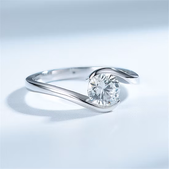 Fabricante de joyería fina de anillos de diamantes de oro de 18 quilates