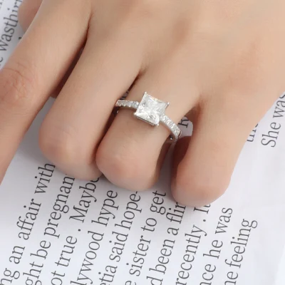 Accesorios de moda bisutería personalizada Plata de Ley 925 O sello pistón D sellado boda dedo anillo de compromiso