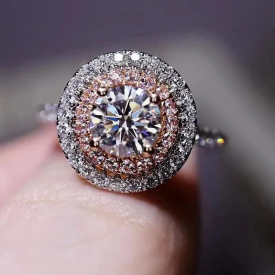 Venta caliente clásico 925 anillo de bodas de plata para mujer